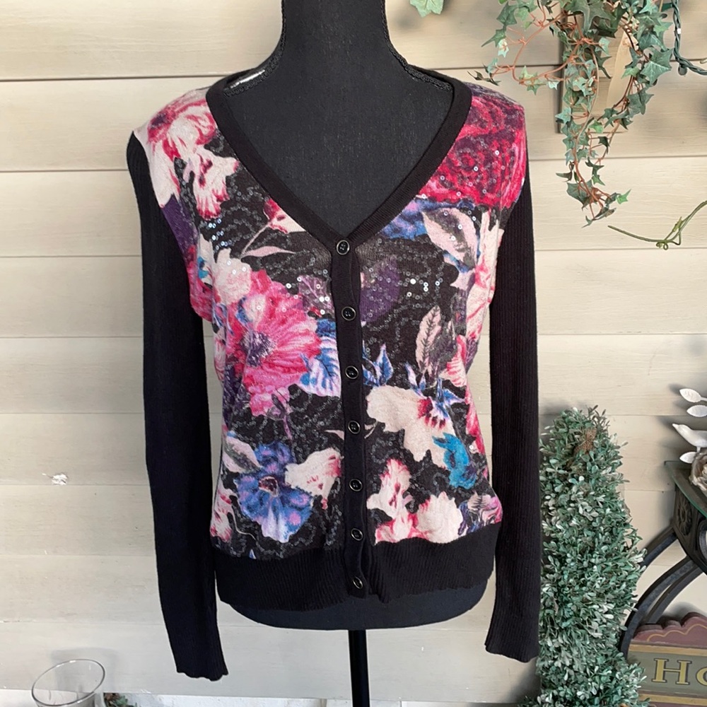 Vintage Charter Club women’s button down cardigan size petite medium
